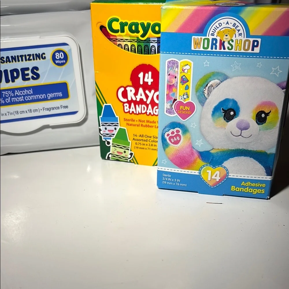 Crayola Kids Grooming Supplies Set Colorful Paints, Band-Aids, Batman